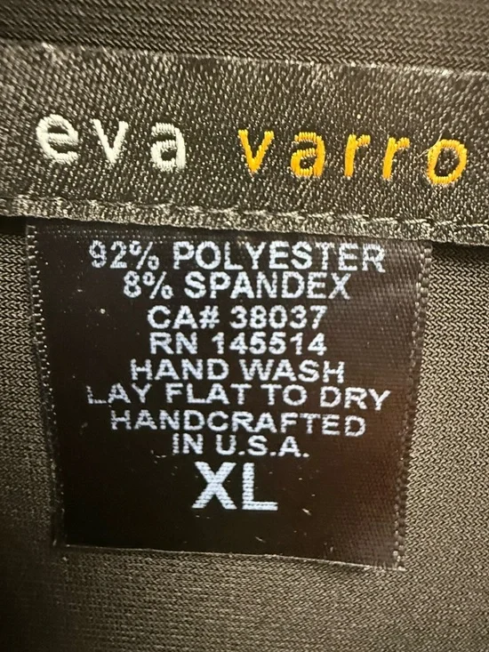 eva varro Black Vibrant Multicolor Brushstroke Gorgeous Artistic Top Women’s XL - Picture 6 of 16